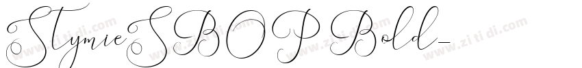StymieSBOP Bold字体转换